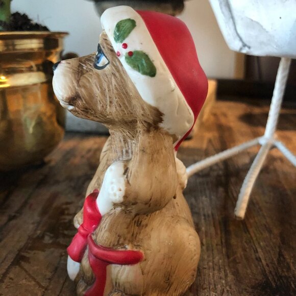 VINTAGE PORCELAIN JASCO DOG WITH BONE BELL MADE IN TAIWAN - Picture 5 of 6